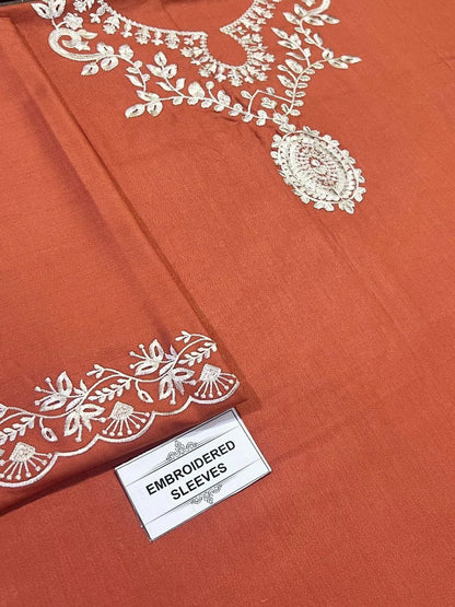 *Product Name*: 2 Pcs Womens Unstitched Embroidered Suit