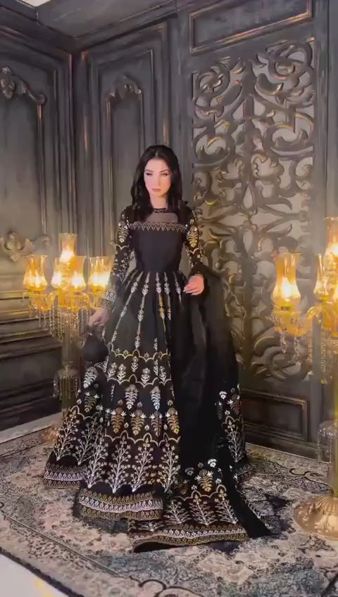 3 pcs women's stitched cotan silk digital print MAXI suit