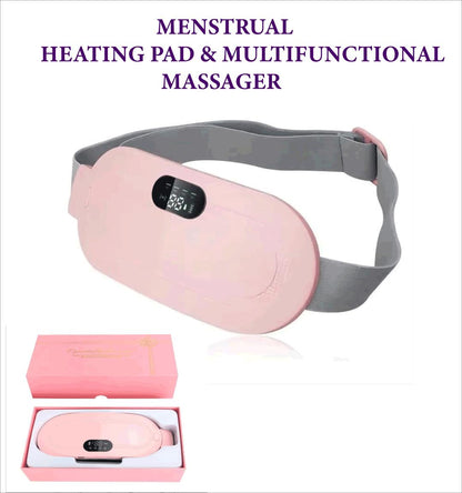 Portable electric period cramp heating belt, for wellness and self care