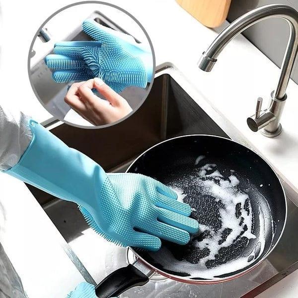 Silicone dish washing gloves