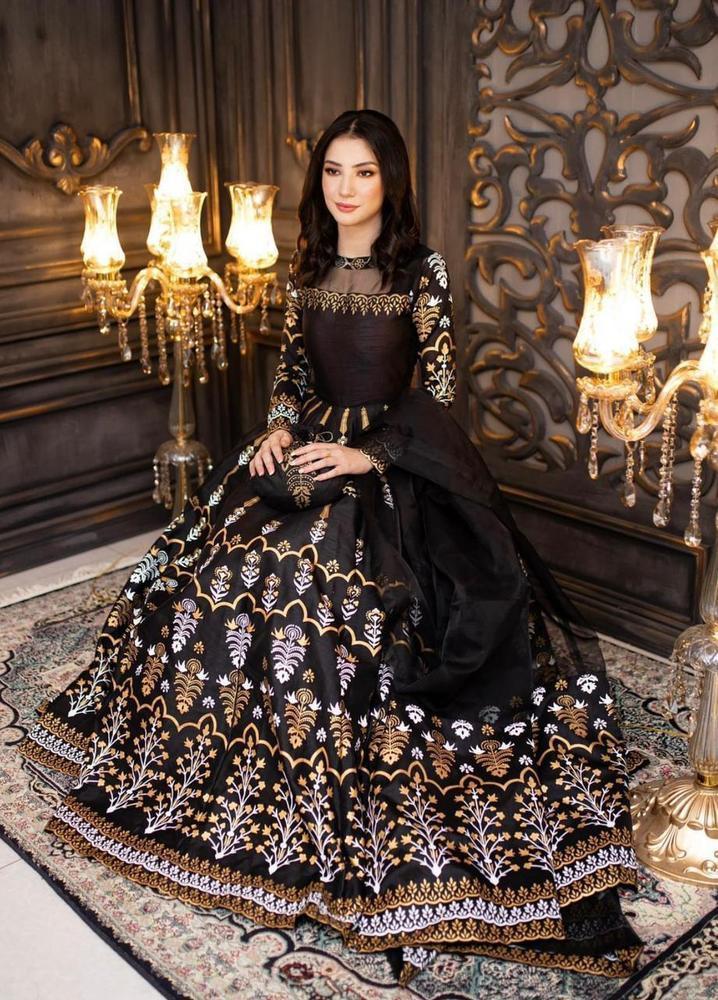 3 pcs women's stitched cotan silk digital print MAXI suit