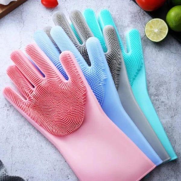Silicone dish washing gloves