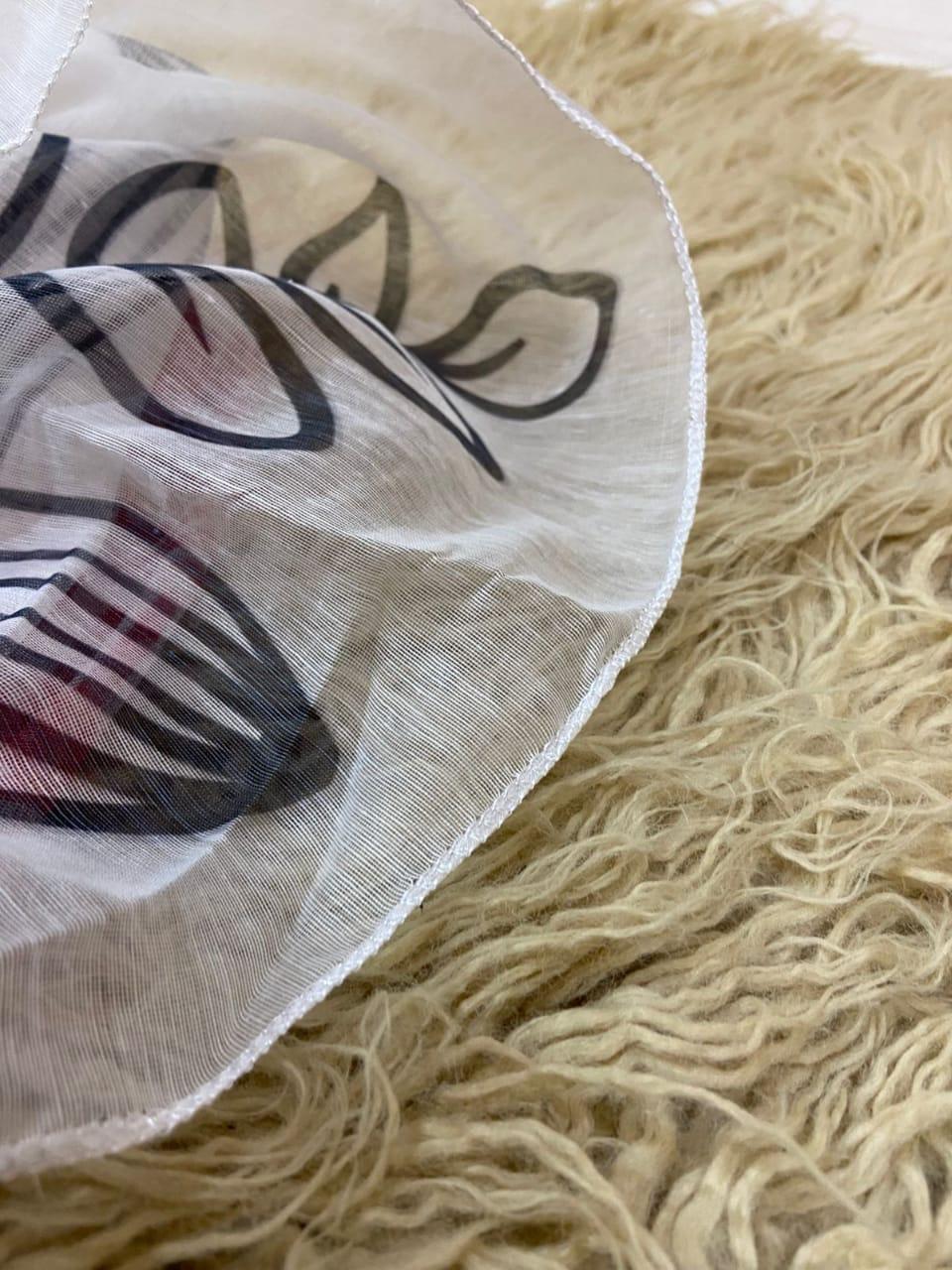 3 pcs women's stitched grip silk printed kaftan suit