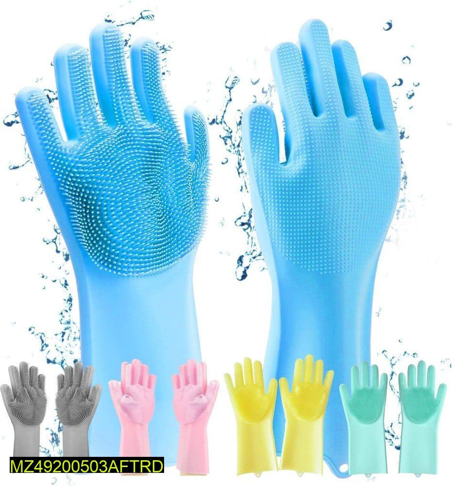 Silicone dish washing gloves