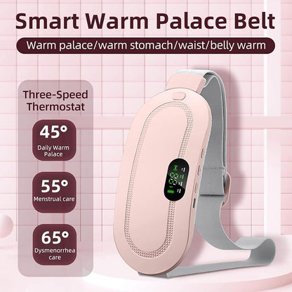 Portable electric period cramp heating belt, for wellness and self care